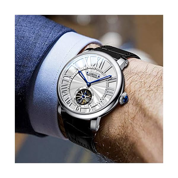 時計 メンズ,自動巻き腕時計 LOBINNI 紳士 スケルトン高級時計ブランド